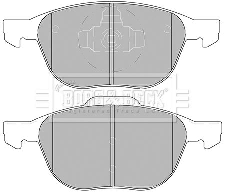 BORG & BECK Комплект тормозных колодок, дисковый тормоз BBP2456